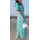 Women Casual Cotton Striped Dress with Belt